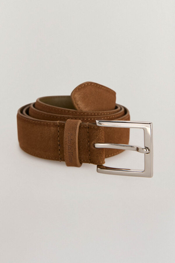 Pedro del Hierro Cintur&oacute;n piel sport Marr&oacute;n