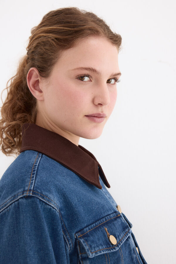 Pedro del Hierro Casaco em denim Azul