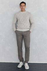 Pedro del Hierro Cal&ccedil;a cal&ccedil;as chino com estampa slim fit Beige