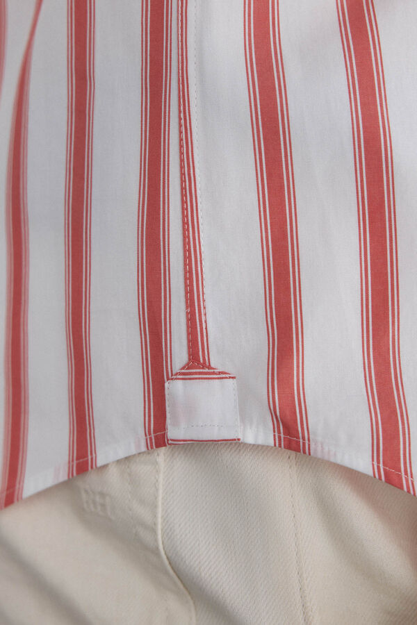 Pedro del Hierro Camisa riscas popelina Vermelho