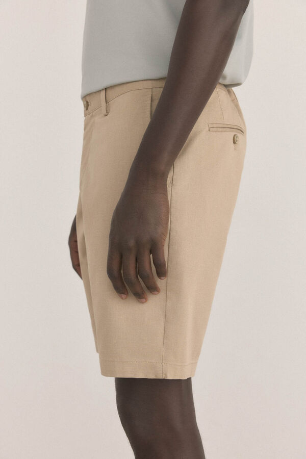 Pedro del Hierro Shorts cal&ccedil;as chino com estampa regular Beige