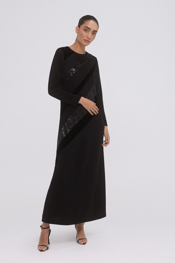 Pedro del Hierro Vestido midi preto Preto