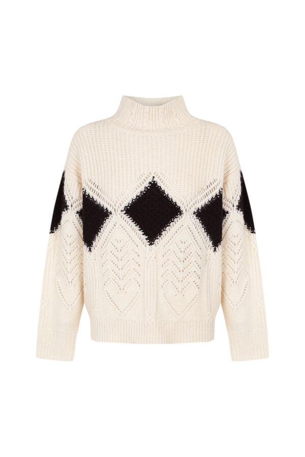 Pedro del Hierro Jersey perkins rombo fantas&iacute;a Beige