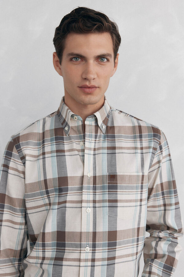 Pedro del Hierro Sarja xadrez suave Beige