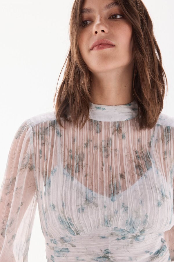 TFP by Tamara Falc&oacute; Vestido com babados Turquesa