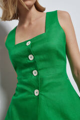 Pedro del Hierro Chaleco entallado botones Verde