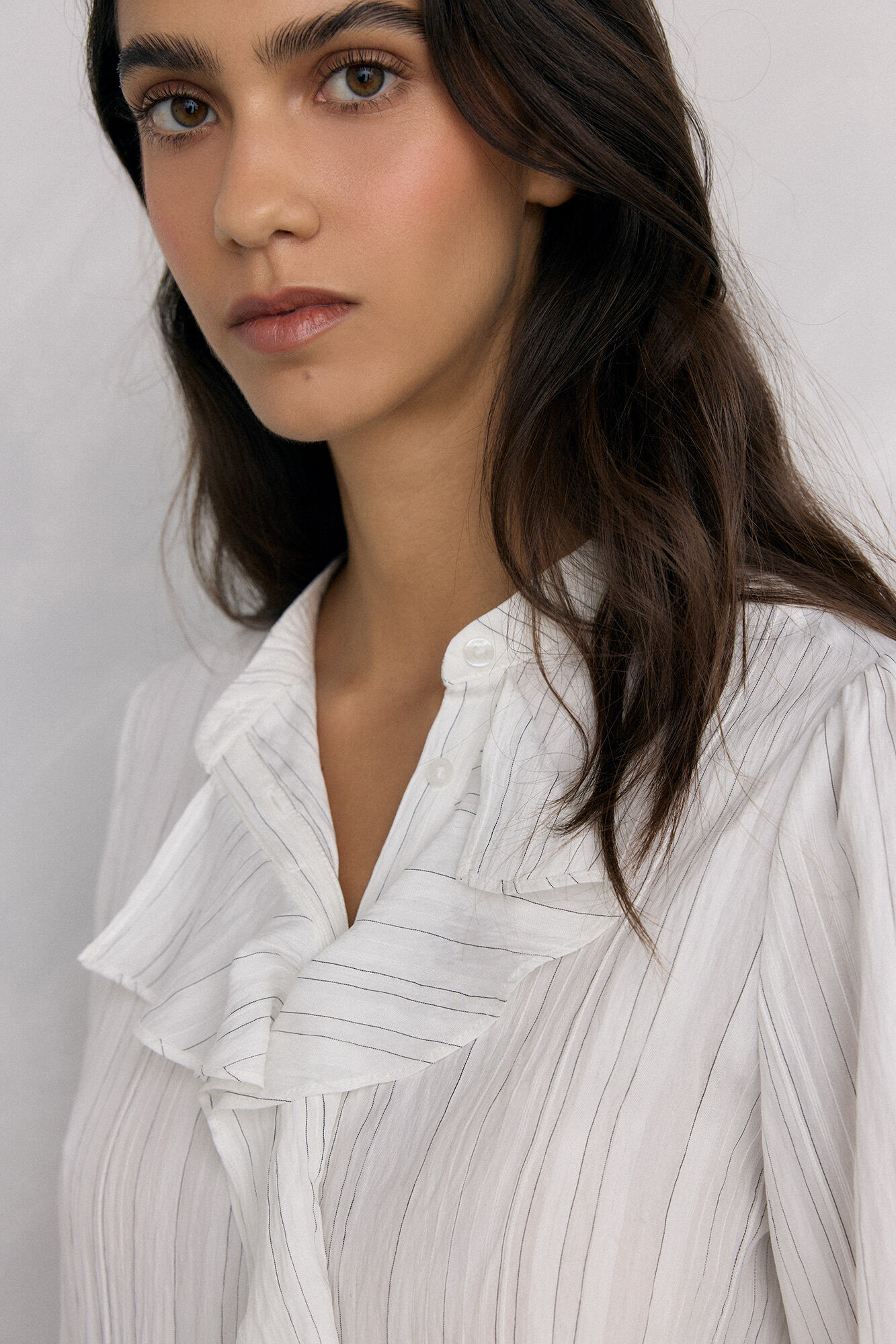 Pedro del Hierro Blusa rayas volante