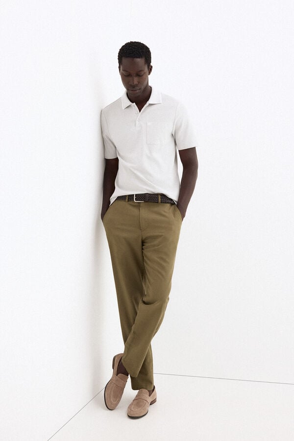 Pedro del Hierro Polo com textura Cizento