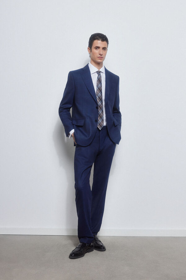 Pedro del Hierro Americana quadrados tailored fit Azul