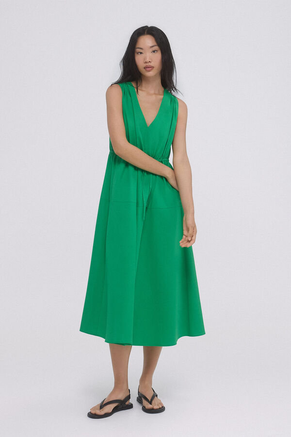 Pedro del Hierro Vestido de algod&oacute;n Verde