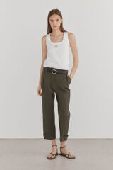 Pedro del Hierro Camiseta b&aacute;sica tirantes Blanco