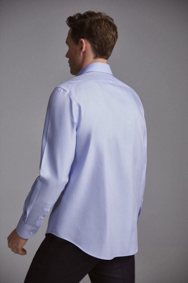 Pedro del Hierro Camisa vestir tech-non ferro simples cl&aacute;ssico Azul