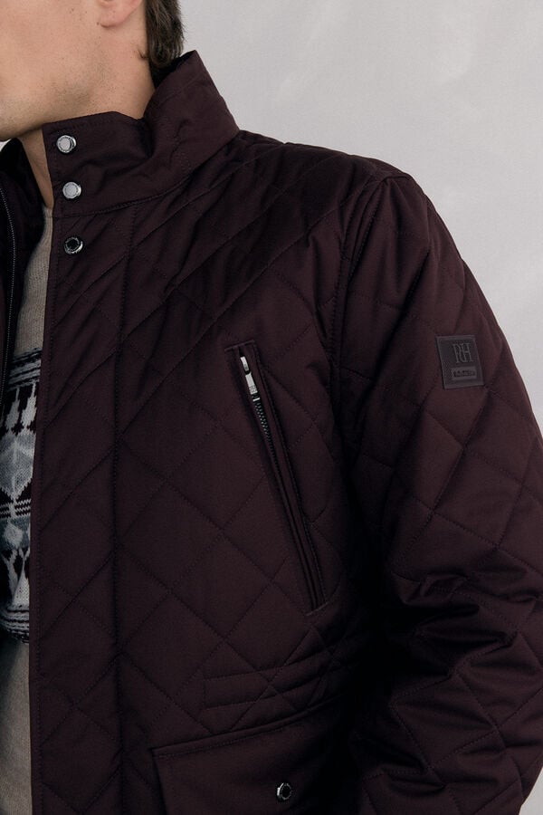 Pedro del Hierro Chaqueta acolchada rombos Burdeos