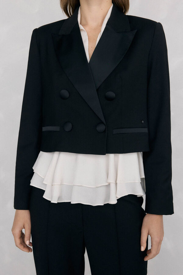 Pedro del Hierro Blazer curto preto Preto