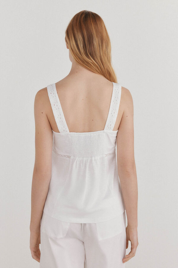 Pedro del Hierro Camiseta combinada tirantes Blanco