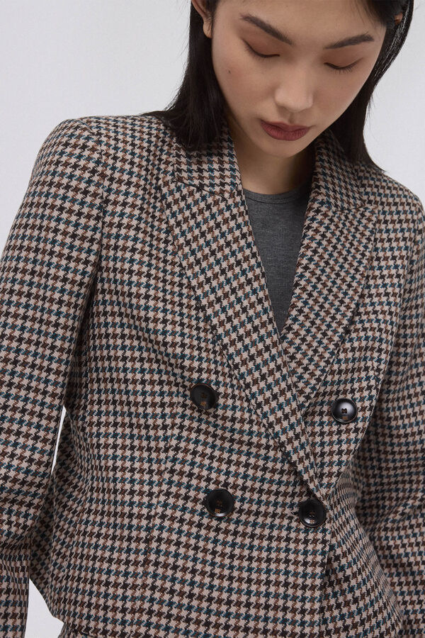 Pedro del Hierro Blazer curto trespassado Azul