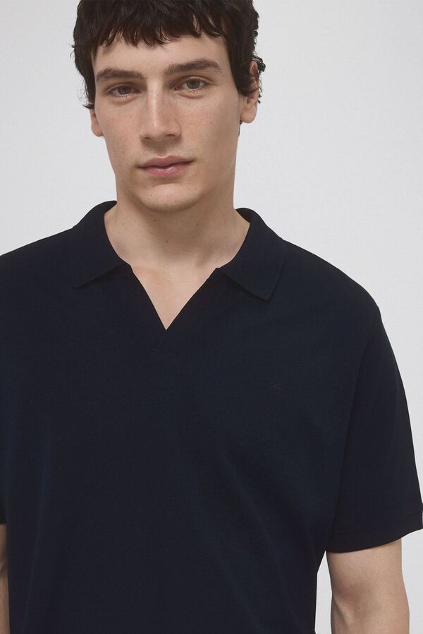 Pedro del Hierro Polo piqu&eacute; tencel Azul