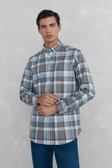 Pedro del Hierro Camisa twill cuadros Gris