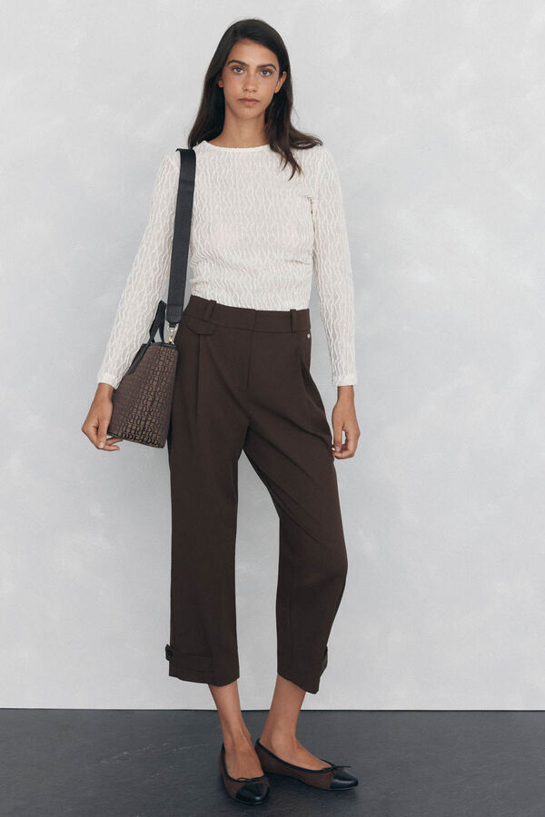 Pedro del Hierro Pantal&oacute;n bajo ajustable Marr&oacute;n