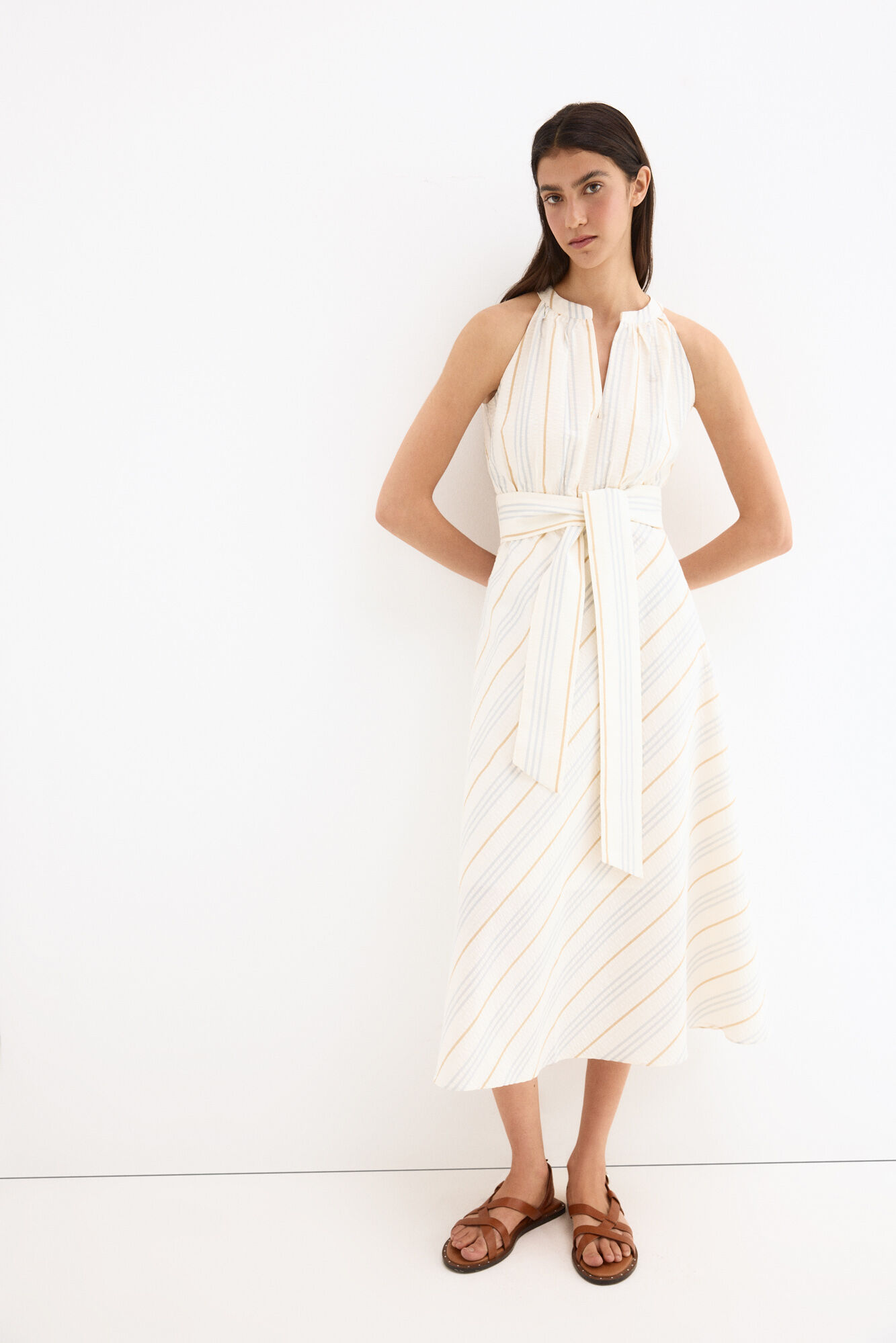 Pedro del Hierro Vestido gola halter sem mangas