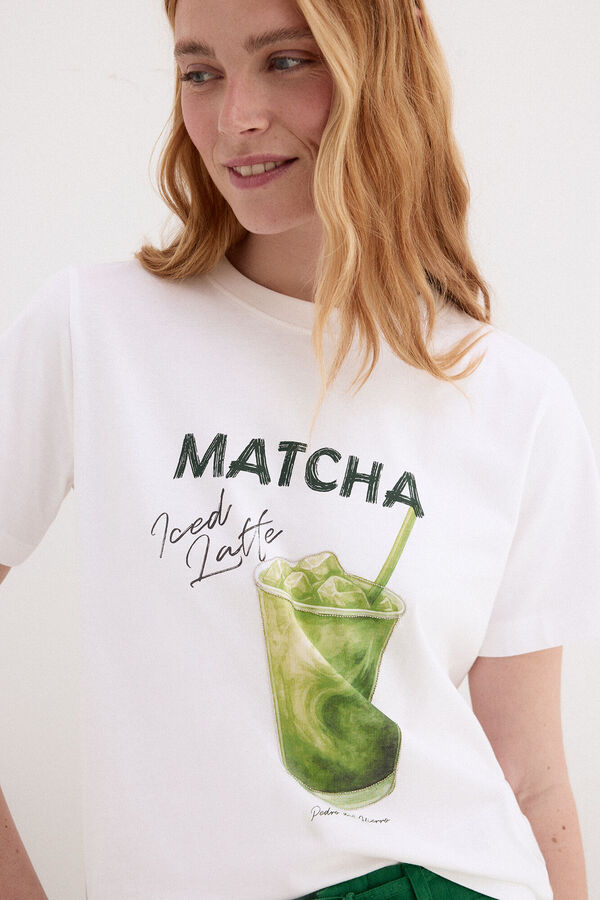 Pedro del Hierro T-shirt estampada na frente Branco