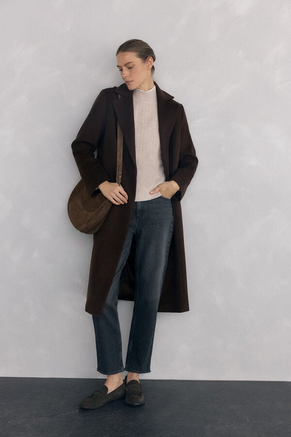 Pedro del Hierro Jersey efecto plisado canal&eacute; Crudo