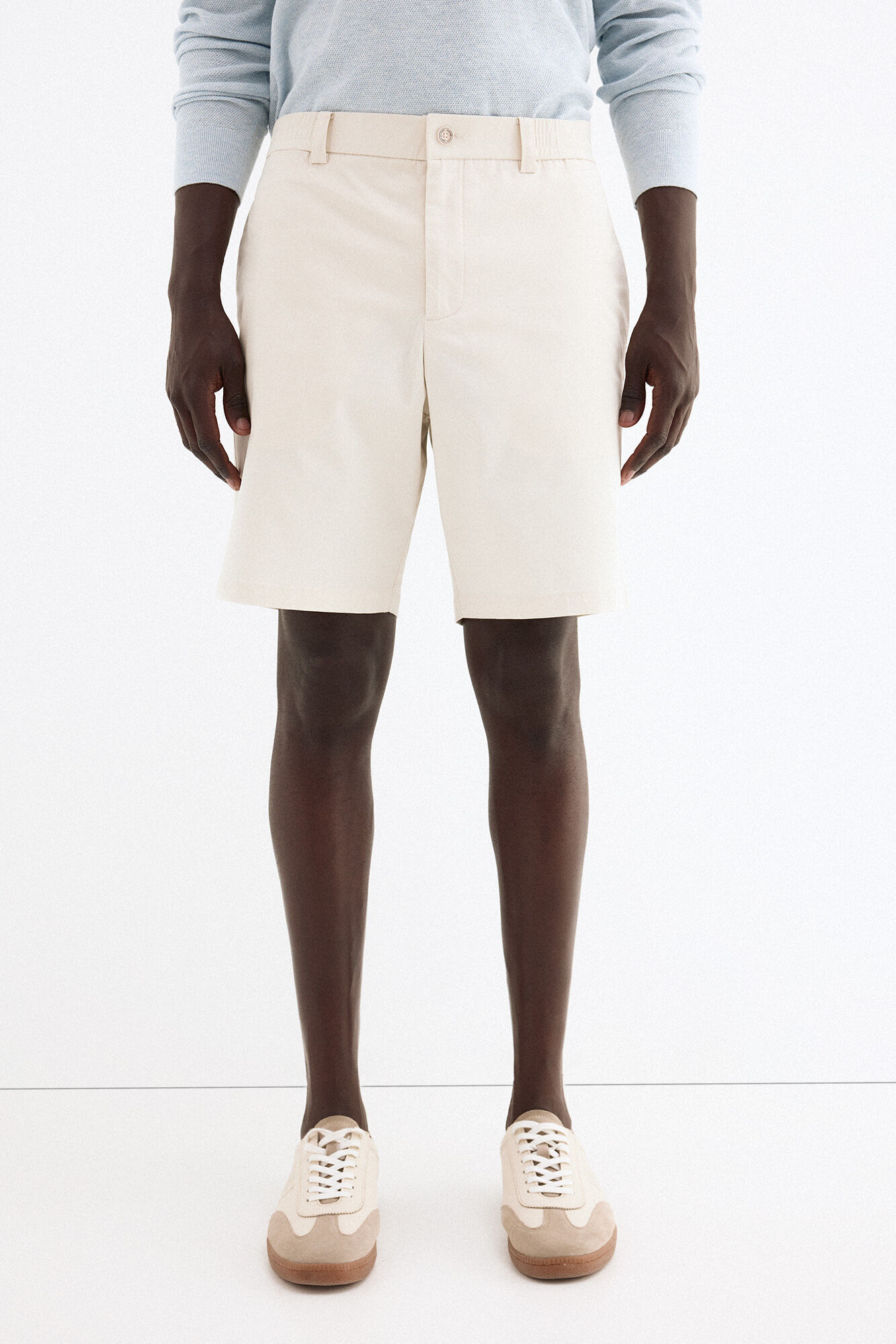 Pedro del Hierro Bermuda leve com el&aacute;sticos
