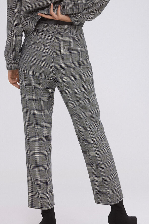 Pedro del Hierro Pantalon traje cuadros Gris