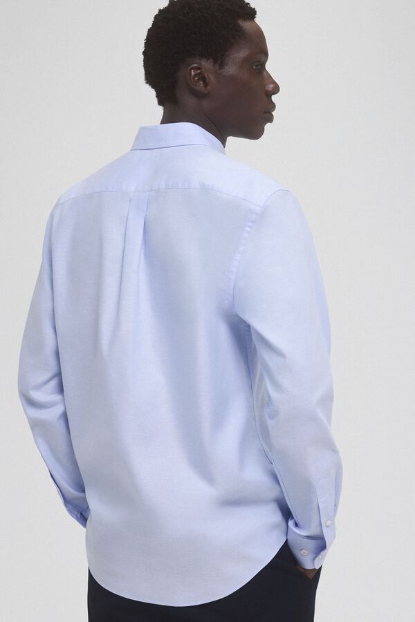 Pedro del Hierro Camisa non iron oxford liso Azul
