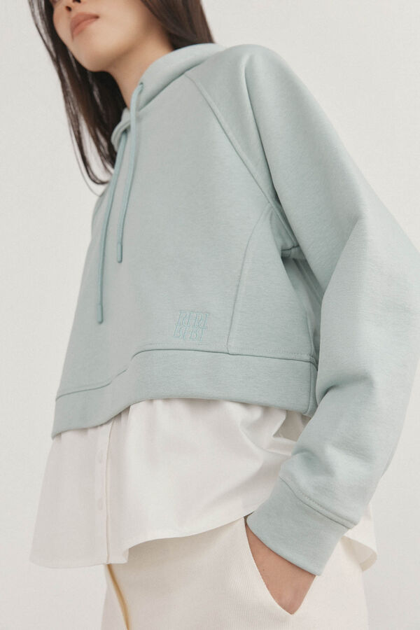 Pedro del Hierro Sudadera capucha combinada Azul