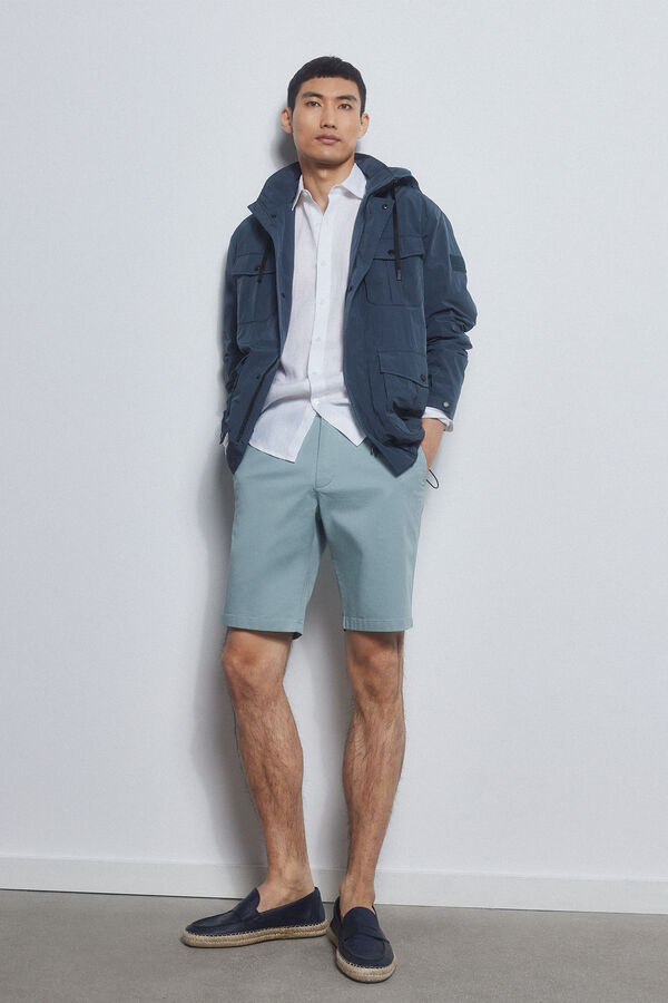 Pedro del Hierro Calças bermuda chino premium flex  Azul