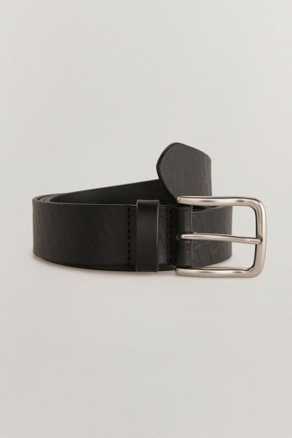 Pedro del Hierro Cintur&oacute;n piel logo Negro