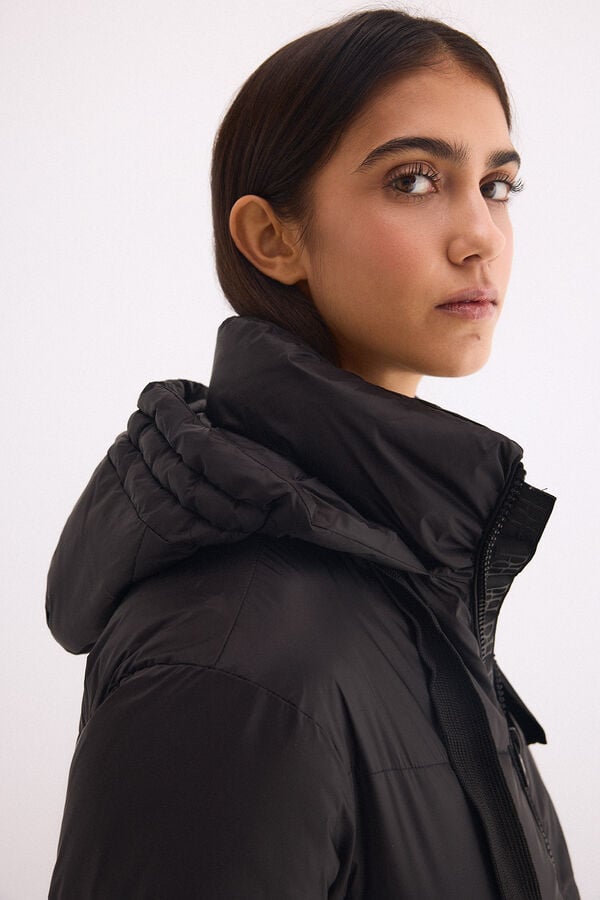 Pedro del Hierro Parka acolchoada com capuz Preto