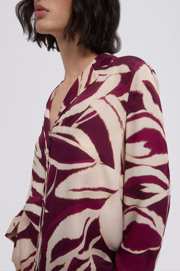 TFP by Tamara Falc&oacute; Camisa de pijama estampada Bordeaux