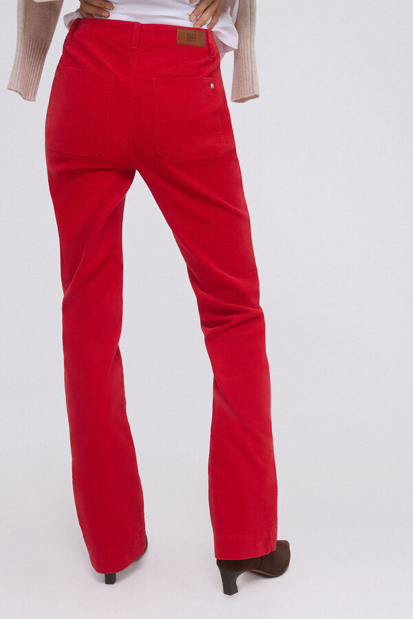 Pedro del Hierro Calças largas de micro veludo cotelê Laranja