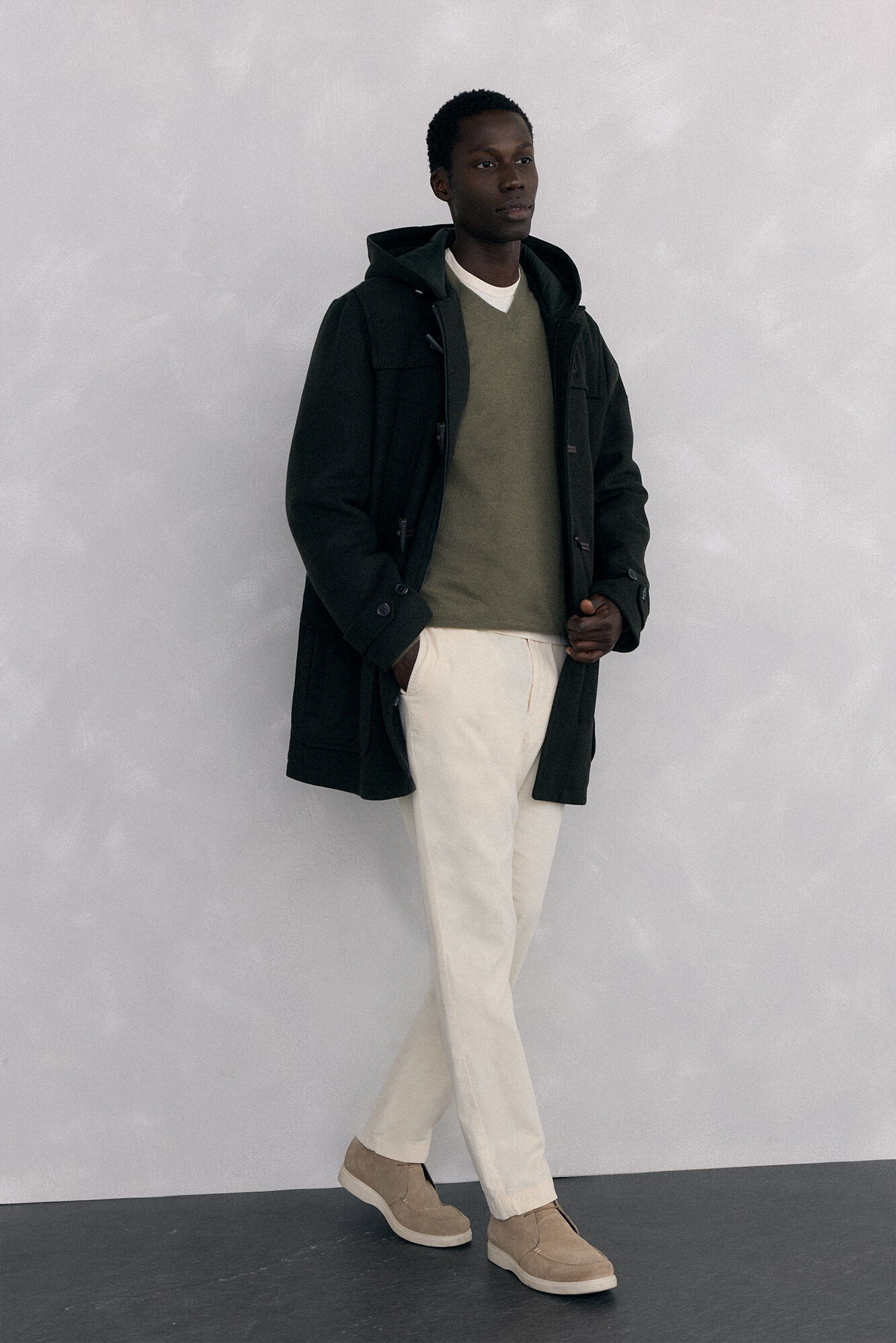 Pedro del Hierro Jersey cuello pico lana merino y cashmere
