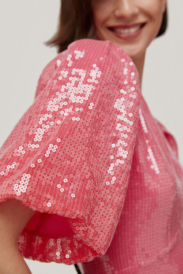 TFP by Tamara Falc&oacute; ANNA. VESTIDO LENTEJUELAS TIE DYE. Rosa