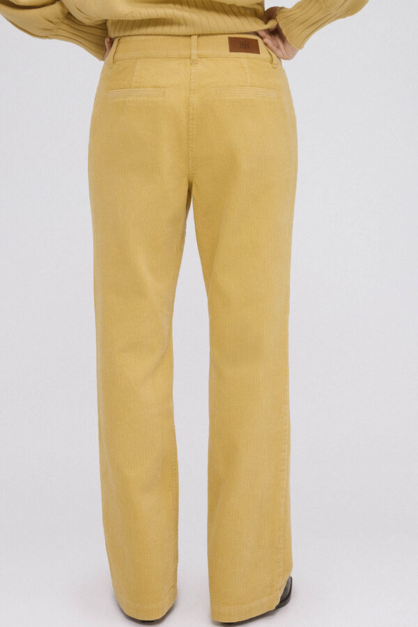 Pedro del Hierro Pantal&oacute;n pana stove pipe full length Amarillo
