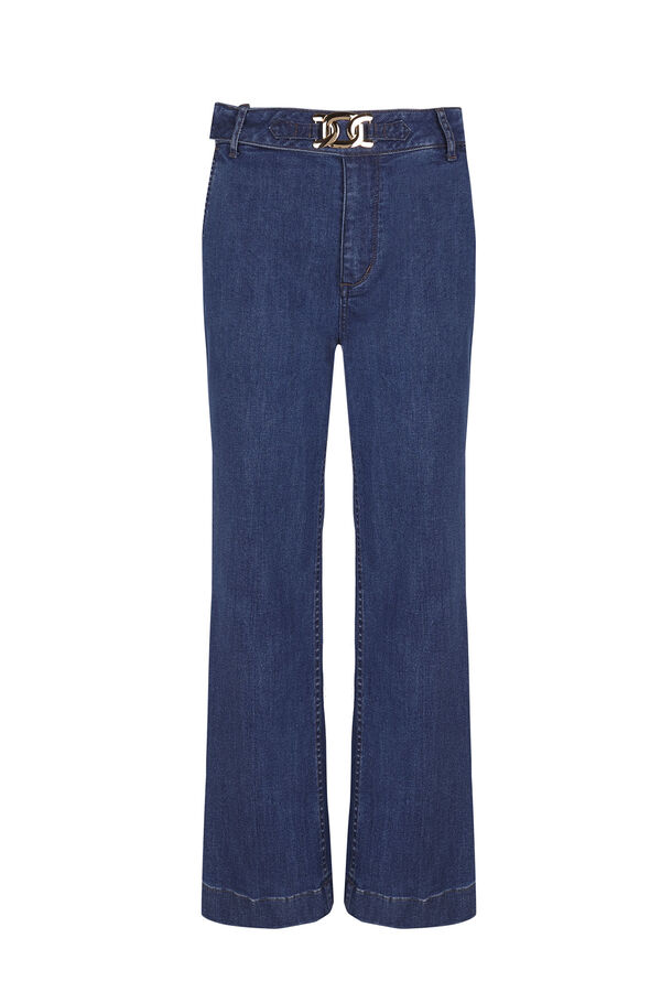 Pedro del Hierro Jeans straight cropped Azul