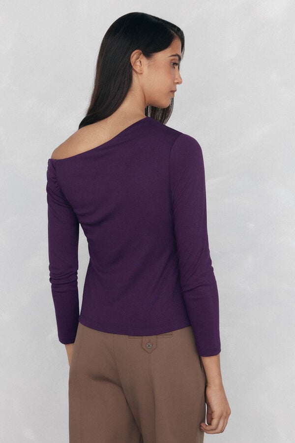 Pedro del Hierro Camiseta off shoulder Morado