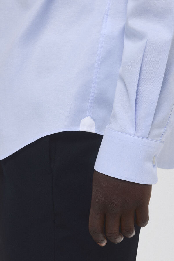 Pedro del Hierro Camisa non iron oxford liso Azul