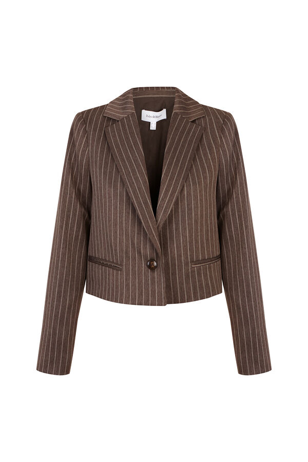Pedro del Hierro Blazer de riscas Marrom