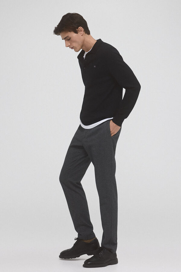 Pedro del Hierro Pantal&oacute;n chino pinzas regular fit Gris