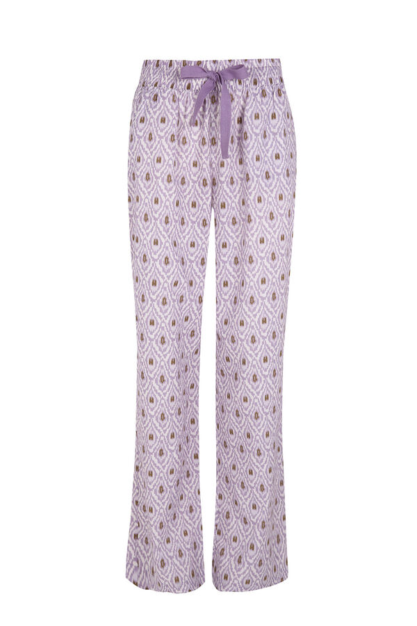 Pedro del Hierro Pantal&oacute;n estampado recto Morado