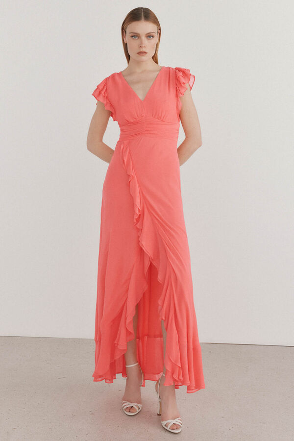 Pedro del Hierro Vestido con volantes Rojo
