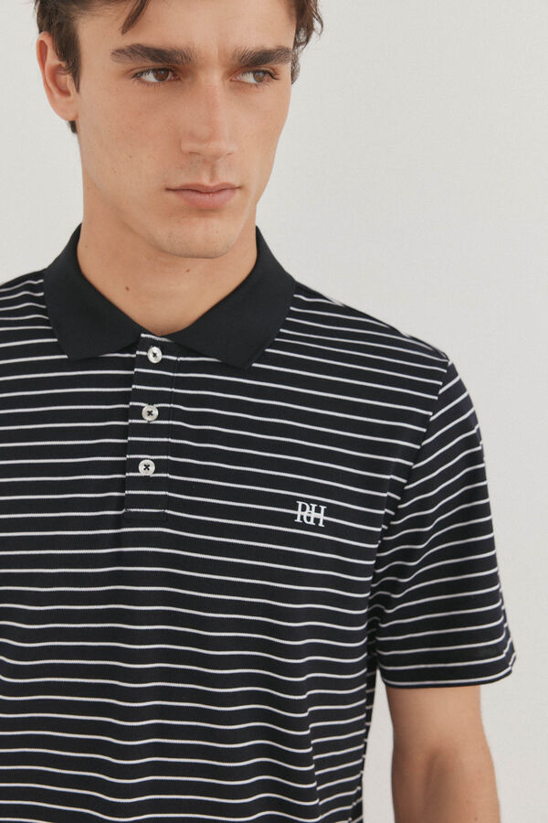 Pedro del Hierro Polo rayas golf Azul