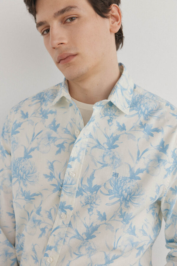 Pedro del Hierro Camisa estampada Azul
