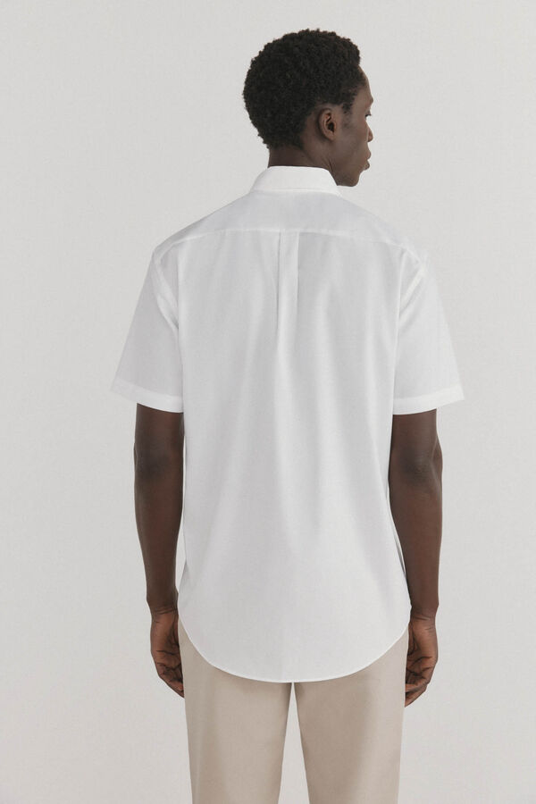 Pedro del Hierro Camisa de manga curta que n&atilde;o precisa passar Branco