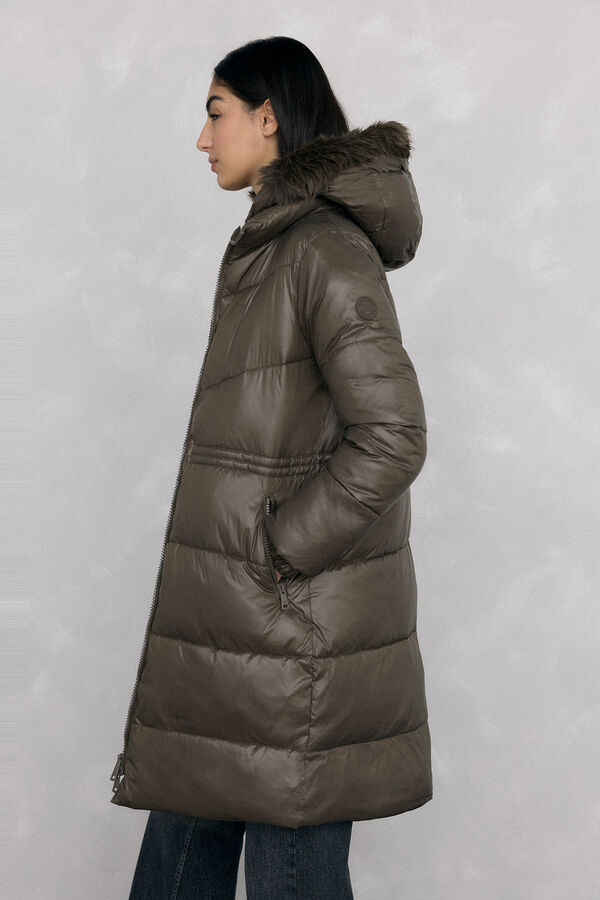 Pedro del Hierro Parka comprida capuz Verde