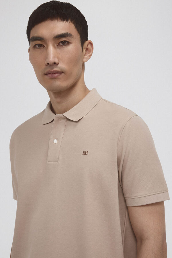 Pedro del Hierro Polo b&aacute;sico piqu&eacute; Beige